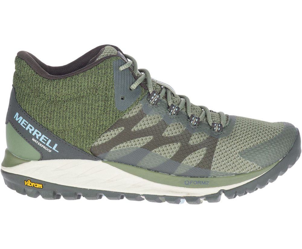 Merrell Sneakers Dame - Antora 2 Mid Waterproof - Olivengrøn - WHB314587